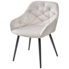 Кухонный-Обеденный Стул-кресло BREEZE G108-06 серебристо-серый/темно-серый каркас, велюр . Для гостиной m-sity (м-сити) / Ru-Stol. ru