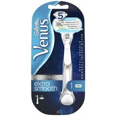 Бритва Gillette Venus Platinum + Сменная кассета с пятью лезвиями алмазоподобным покрытием