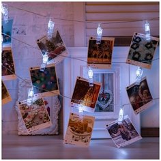 Гирлянда с насадками "Прищепки" 5м. (30Led) (2433910) Белый Luazon