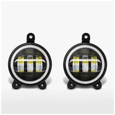 Автосвет ⚡️ Фара противотуманная ВАЗ Приора PRIORA светодиодные LED ПТФ ⚡️ белый свет ⚡️ размер 90*90*67 ⚡️ 17 Вт ⚡️ ELEMENT ⚡️ (комплект 2 шт)