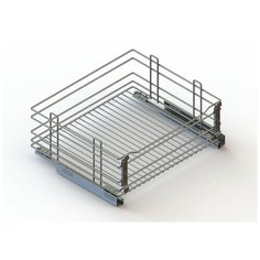 Корзина выкатная UMM хром в нижнюю базу 800мм, на направляющих с доводчиком (15.01.05.1.1.1)