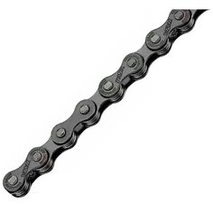 TAYA Цепь EL-018 1 скорость, 1/2"x1/8", 112L, чёр./чёр с соед. звеном. Облегчённая (на 15%). TBS
