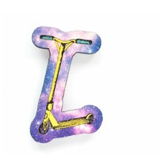 Значок деревянный Waf- waf Самокат