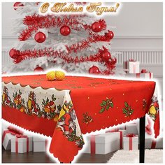 Новогодняя скатерть из полиэстера кони-нг, 140х240 Grand Textil