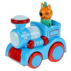 Интерактивная развивающая игрушка Умка Музыкальный паровозик Умка Три кота, голубой