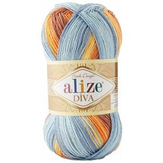 Пряжа для вязания ALIZE Diva batik 100гр. 350м. (100% микрофибра) ТУ (7647), 5 мотков