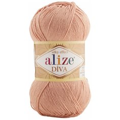 Пряжа для вязания ALIZE Diva 100гр. 350м. (100% микрофибра) ТУ (393 светло-розовый), 5 мотков