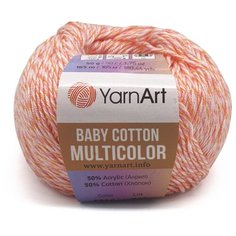 Пряжа для вязания YarnArt Baby cotton multicolor 50гр 165м (50% хлопок, 50% акрил) (5205), 10 мотков