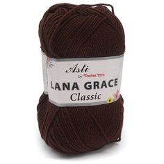 Пряжа для вязания из Троицка Lana Grace Original 100гр. 300м. (25% мериносовая шерсть, 75% акрил супер софт) (0412 шоколад), 5 мотков Троицкая камвольная фабрика
