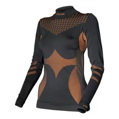 Термофутболка женская Lasting Angelina, Black/Brown (L/XL)