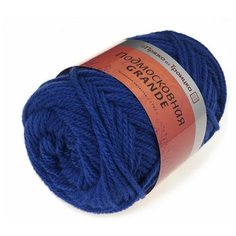 Пряжа для вязания из Троицка Подмосковная Grande 100гр. 130м. (50%шерсть, 50%акрил) (0170 василек), 5 мотков Троицкая камвольная фабрика
