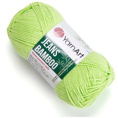 Пряжа для вязания YarnArt Jeans bamboo 50гр 150м (50% бамбук, 50% полиакрил) (136 светло-зеленый), 10 мотков
