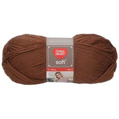 Пряжа для вязания Red Heart Soft 100гр 167м (100% акрил) (08281 коричневый), 10 мотков