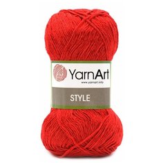 Пряжа для вязания YarnArt Style 50гр 185м (67% хлопок, 33% вискоза) (675 красный), 5 мотков