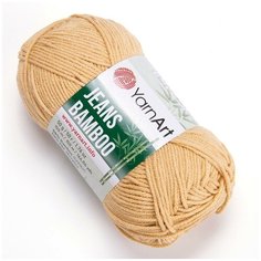 Пряжа для вязания YarnArt Jeans bamboo 50гр 150м (50% бамбук, 50% полиакрил) (130 песочный), 10 мотков