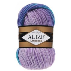 Пряжа для вязания ALIZE Lanagold Batik 100гр240м (49%шерсть, 51%акрил) (3927 секционный), 5 мотков