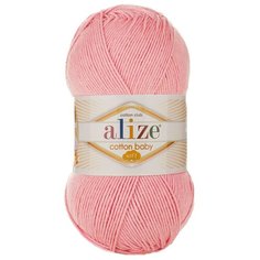 Пряжа для вязания ALIZE COTTON BABY SOFT  100гр. 270м (50% Xлопок - 50% Aкрил) (161 пудра), 5 мотков