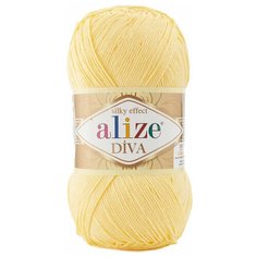 Пряжа для вязания ALIZE Diva 100гр. 350м. (100% микрофибра) ТУ (187 светлый лимон), 5 мотков