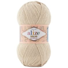 Пряжа для вязания ALIZE Cotton Gold Pratica 100гр, 220м (55% хлопок, 45%акрил) (599 молочно-бежевый), 5 мотков
