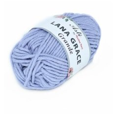 Пряжа для вязания из Троицка Lana Grace Grande 100гр. 65м. (25% мериносовая шерсть, 75% акрил супер софт ) (0384 кристалл), 5 мотков Троицкая камвольная фабрика