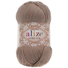Пряжа для вязания ALIZE Forever crochet 50гр. 300м. (100% микроакрил) ТУ (167 бежевый), 5 мотков