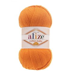 Пряжа для вязания ALIZE COTTON BABY SOFT  100гр. 270м (50% Xлопок - 50% Aкрил) (336 оранжевый), 5 мотков
