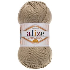 Пряжа для вязания ALIZE COTTON BABY SOFT  100гр. 270м (50% Xлопок - 50% Aкрил) (256 беж), 5 мотков
