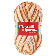Пряжа для вязания из Троицка Подмосковная принт, секц. 100гр. 250м. (50%шерсть, 50%акрил) (4124 секционный), 10 мотков Троицкая камвольная фабрика
