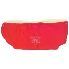 Папитто Муфта для коляски Снежинка красный