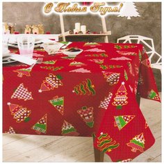 Новогодняя скатерть абете в фирменном пакете Grand Textil