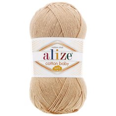 Пряжа для вязания ALIZE COTTON BABY SOFT  100гр. 270м (50% Xлопок - 50% Aкрил) (310 медовый), 5 мотков