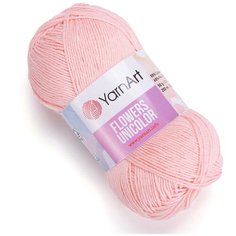 Пряжа для вязания YarnArt Flowers Unicolor 50гр 200м (55% хлопок, 45% полиакрил) (734 нежный розовый), 5 мотков