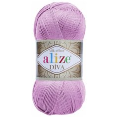 Пряжа для вязания ALIZE Diva 100гр. 350м. (100% микрофибра) ТУ (474 лиловый), 5 мотков