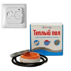 Теплый пол кабель WarmCoin Universal 1050 Вт / ~70 м с термостатом