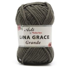 Пряжа для вязания из Троицка Lana Grace Grande 100гр. 65м. (25% мериносовая шерсть, 75% акрил супер софт ) (0214 маренго), 5 мотков Троицкая камвольная фабрика
