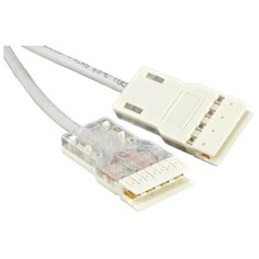 Патч-корд Hyperline PC-110-110-4P-C5e-1M-GY 110 тип-110 тип, 4 пары, Cat.5e, 1 м, серый