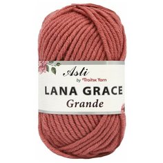 Пряжа для вязания из Троицка Lana Grace Grande 100гр. 65м. (25% мериносовая шерсть, 75% акрил супер софт ) (1670 восторг), 5 мотков Троицкая камвольная фабрика