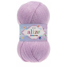 Пряжа для вязания ALIZE SEKERIM BEBE 100гр. 320м (100% акрил) (27 лиловый), 5 мотков