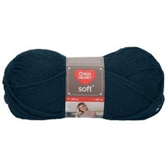 Пряжа для вязания Red Heart Soft 100гр 167м (100% акрил) (00014 черный), 10 мотков