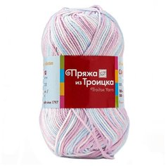 Пряжа для вязания из Троицка Сакура принт 100гр. 180м. (100% вискоза) (4391 секционный), 5 мотков Троицкая камвольная фабрика