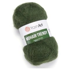Пряжа для вязания YarnArt Mohair trendy 100гр 220м (50% мохер, 50% акрил) (111 хаки), 5 мотков