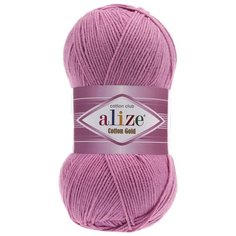 Пряжа для вязания ALIZE Cotton gold (55% хлопок,45%акрил)ТУ (98 розовый), 5 мотков