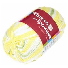 Пряжа для вязания из Троицка Сакура принт 100гр. 180м. (100% вискоза) (7231 принт), 5 мотков Троицкая камвольная фабрика