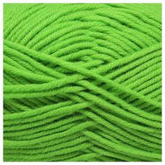 Пряжа для вязания из Троицка Юбилейная 200гр. 200м (20% мериносовая шерсть, 80% акрил) (3298 яркий салат), 5 мотков Троицкая камвольная фабрика