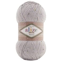 Пряжа для вязания Alize Cotton Gold Tweed 100г 330м (57% хлопок, 40% акрил, 3% полиэстер) (533 серый), 5 мотков