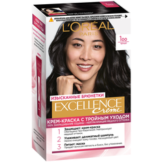LOreal Paris Excellence стойкая крем-краска для волос, 1.00 Черный