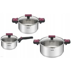 Набор посуды Tefal Cook&Clip G723S674 6 пр. серебристый