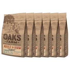 Сухой корм для кошек Oaks Farm беззерновой, с сельдью 6 шт. х 2 кг