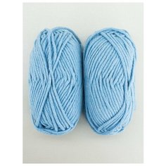 Пряжа LANA GRACE Grande 100 г, 65м (2 мотка), пряжа из троицка, 2820 воздушно- голубой Троицкая камвольная фабрика