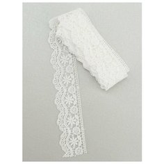 Кружево гипюр 32 мм. (2 м, TR. SUN.09, IDEAL, 02 молочный